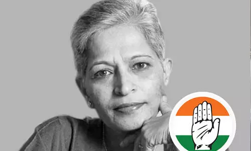 ഗൗരി ലങ്കേഷ് വധക്കേസ് പ്രതികൾക്ക് അഭിവാദ്യമർപ്പിച്ചതിനെതിരെ കോൺഗ്രസ്;   വലതുപക്ഷം ഹിന്ദുയിസത്തെ കഷ്ണംകഷ്ണമാക്കുന്നു