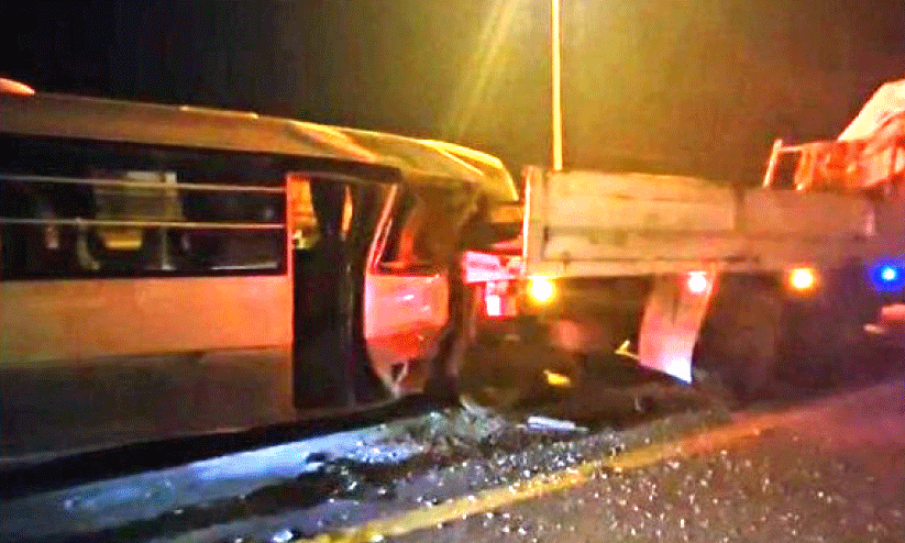 Bus- truck collision Bus- truck collision