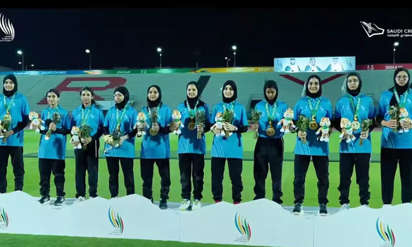 പ്രഥമ സൗദി ഗെയിംസ് വനിതാ ക്രിക്കറ്റിൽ സ്വർണം നേടി ജെ.എസ്.സി ബ്ലൂ ടീം