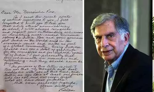 ആഗോളസമൂഹത്തിന്റെ ഭാഗമാക്കി മാറ്റിയതിന് ഓരോ ഇന്ത്യക്കാരനും അങ്ങയോട് കടപ്പെട്ടിരിക്കും; വർഷങ്ങൾക്കു മുമ്പ് നരസിംഹ റാവുവിന് രത്തൻ ടാറ്റ എഴുതിയ കുറിപ്പ് പുറത്ത്...