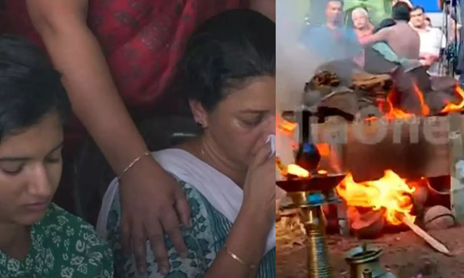 നവീൻ ഇനി കണ്ണീരോർമ; വിട നൽകി നാട്; ചിതക്ക് തീകൊളുത്തി പെൺമക്കൾ