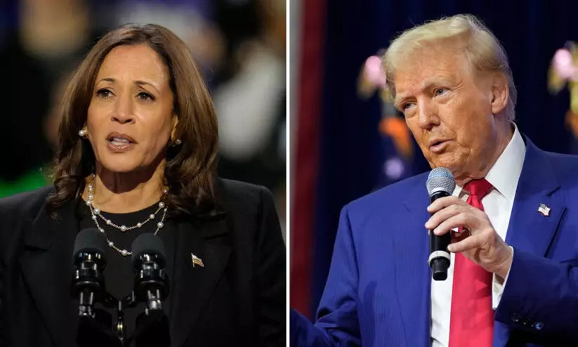 യു.എസ് പ്രസിഡന്റ് തെരഞ്ഞെടുപ്പിൽ ഇഞ്ചോടിഞ്ച് പോരാട്ടം; കമലക്കും ട്രംപിനും മുൻതൂക്കമില്ല യു.എസ് പ്രസിഡന്റ് തെരഞ്ഞെടുപ്പിൽ ഇഞ്ചോടിഞ്ച് പോരാട്ടം; കമലക്കും ട്രംപിനും മുൻതൂക്കമില്ല