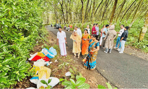 റോഡരികിൽ മാലിന്യം തള്ളി; പിഴ ഈടാക്കി പഞ്ചായത്ത്