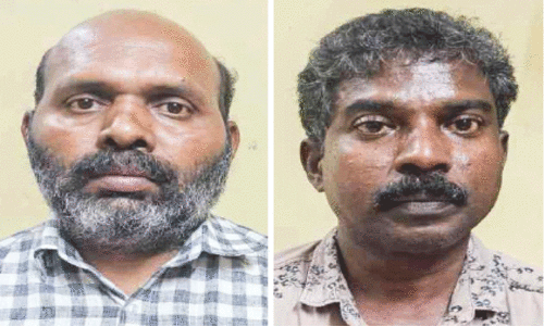 ആനപ്പല്ല് കൈവശംവെച്ചതിന് രണ്ടുപേർ പിടിയിൽ