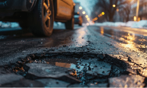 മ​ഴ മാ​റി​യ​പ്പോ​ൾ റോ​ഡാ​കെ കു​ഴി​ക​ൾ