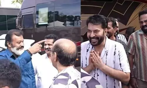 കേന്ദ്രമന്ത്രി ആകണ്ടേയെന്ന് ചോദ്യം, എത്ര കാലമായി പറയുന്നെന്ന് സുരേഷ് ഗോപി,   രസികൻ മറുപടിയുമായി മമ്മൂട്ടി