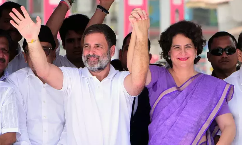 Rahul Gandhi and Priyanka Gandhi