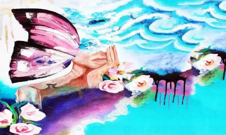 ശലഭത്തിൽനിന്ന്   പ്യൂപ്പയിലേക്ക്