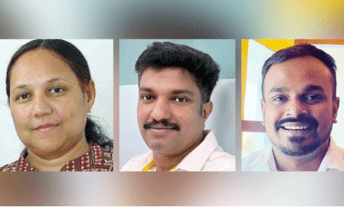 അ​മ​ല ബി​ജു, സ​ജി​ത്ത് വെ​ള്ളി​ക്കു​ള​ങ്ങ​ര, സാ​ബി​ർ ഓ​മാ​നൂ​ർ