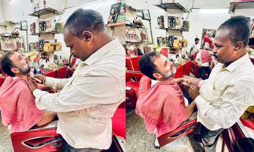 കടയിലേക്കു വേണ്ട സാധനങ്ങൾ എത്തിച്ചു നൽകുമെന്ന് ഉറപ്പ്; ബാർബർ ഷോപിലെ ഊഷ്മള നിമിഷങ്ങൾ പങ്കുവെച്ച് രാഹുൽ കടയിലേക്കു വേണ്ട സാധനങ്ങൾ എത്തിച്ചു നൽകുമെന്ന് ഉറപ്പ്; ബാർബർ ഷോപിലെ ഊഷ്മള നിമിഷങ്ങൾ പങ്കുവെച്ച് രാഹുൽ