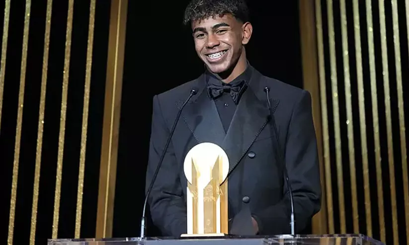 മികച്ച യുവതാരത്തിനുള്ള കോപ ട്രോഫി ലമീൻ യമാലിന് മികച്ച യുവതാരത്തിനുള്ള കോപ ട്രോഫി ലമീൻ യമാലിന്