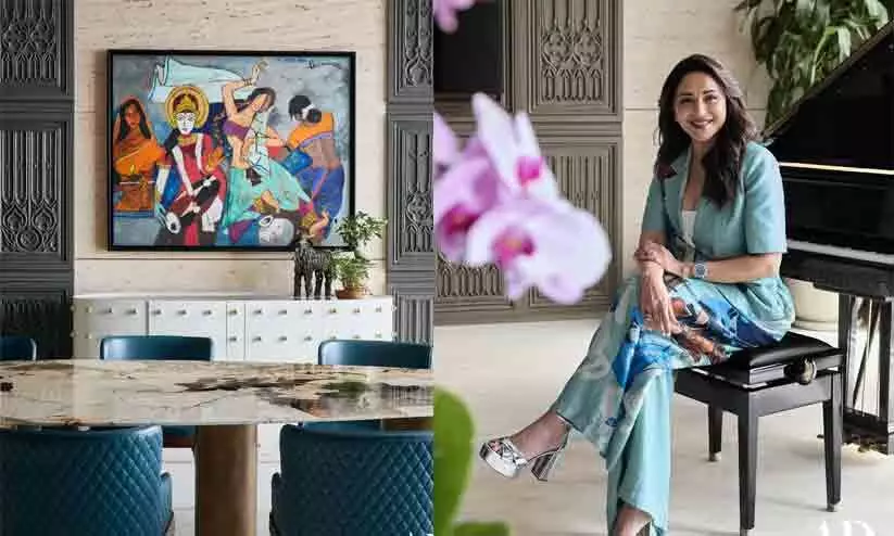 എം.എഫ്. ഹുസൈന്‍റെ വരകൾ, മ്യൂസിക്ക്, തിയറ്റർ, ടെക്നോളജി; മാധുരി ദീക്ഷിതിന്‍റെ 48 കോടിയുടെ വീട്-Video