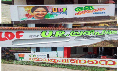 ചേലക്കരയിൽ ചുവരെഴുത്തിലും കനത്ത പോര്