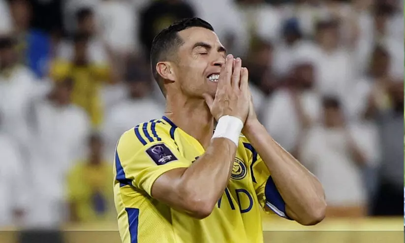 ഇൻജുറി ടൈമിലെ പെനാൽറ്റി പുറത്തേക്കടിച്ച് ക്രിസ്റ്റ്യാനോ; അൽ നസ്ർ കിങ്സ് കപ്പിൽനിന്ന് പുറത്ത് ഇൻജുറി ടൈമിലെ പെനാൽറ്റി പുറത്തേക്കടിച്ച് ക്രിസ്റ്റ്യാനോ; അൽ നസ്ർ കിങ്സ് കപ്പിൽനിന്ന് പുറത്ത്