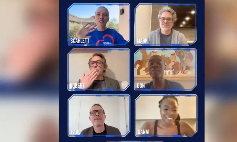 കമല ഹാരിസിന്റെ പ്രചാരണത്തിന് അവഞ്ചേഴ്സ് താരങ്ങളും