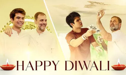 രാജ്യം ദീപാവലി ആഘോഷിക്കുമ്പോൾ തൊഴിലാളികൾക്കൊപ്പം പണിയെടുത്ത് രാഹുലും റൈഹാനും; വിഡിയോ