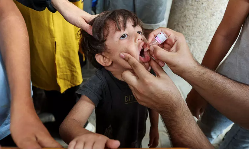 വടക്കൻ ഗസ്സയിൽ പോളിയോ വാക്സിനേഷൻ പുനഃരാരംഭിച്ചു വടക്കൻ ഗസ്സയിൽ പോളിയോ വാക്സിനേഷൻ പുനഃരാരംഭിച്ചു