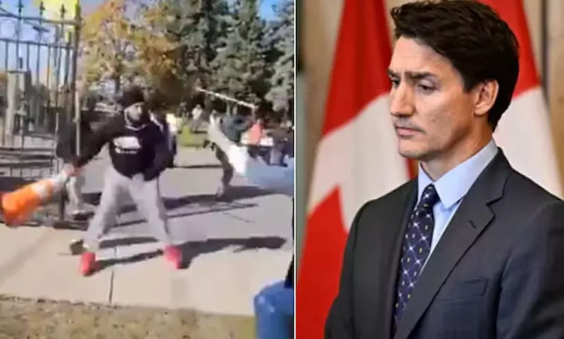 കാനഡയിൽ ഹിന്ദു ക്ഷേത്രത്തിന് നേരെ ഖലിസ്ഥാനികളുടെ ആക്രമണം; അപലപിച്ച് ട്രൂഡോ കാനഡയിൽ ഹിന്ദു ക്ഷേത്രത്തിന് നേരെ ഖലിസ്ഥാനികളുടെ ആക്രമണം; അപലപിച്ച് ട്രൂഡോ