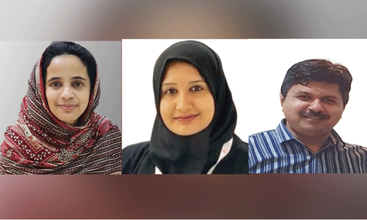 ത​സ്‌​നീം ഫ​സ​ൽ, സ​മ്രീ​ൻ ഷാ, റ​സി​ൻ ഖാ​ൻ