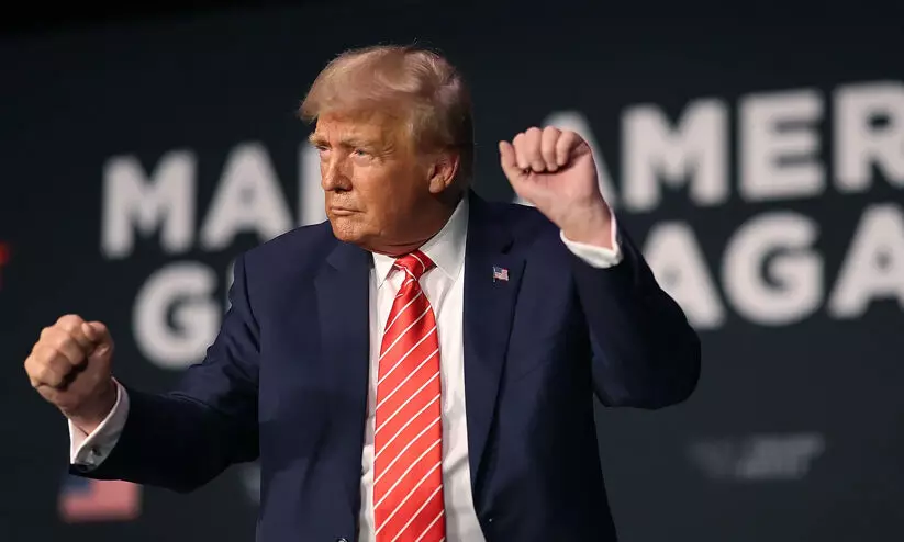 ട്രംപ് അധികാരത്തിൽ; നോർത് കരോലൈനയും ജോർജിയയും പിടിച്ചു; സ്വിങ് സ്റ്റേറ്റുകളിൽ റിപ്പബ്ലിക്കൻ മുന്നേറ്റം ട്രംപ് അധികാരത്തിൽ; നോർത് കരോലൈനയും ജോർജിയയും പിടിച്ചു; സ്വിങ് സ്റ്റേറ്റുകളിൽ റിപ്പബ്ലിക്കൻ മുന്നേറ്റം