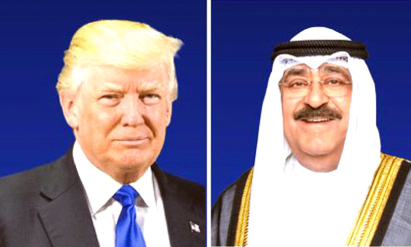 ഡോണൾഡ് ട്രംപ് , അമീർ ശൈഖ് മിശ്അൽ അൽ അഹമ്മദ് അൽ ജാബിർ അസ്സബാഹ് ഡോണൾഡ് ട്രംപ് , അമീർ ശൈഖ് മിശ്അൽ അൽ അഹമ്മദ് അൽ ജാബിർ അസ്സബാഹ്
