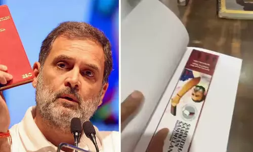 rahul gandhi empty constitution