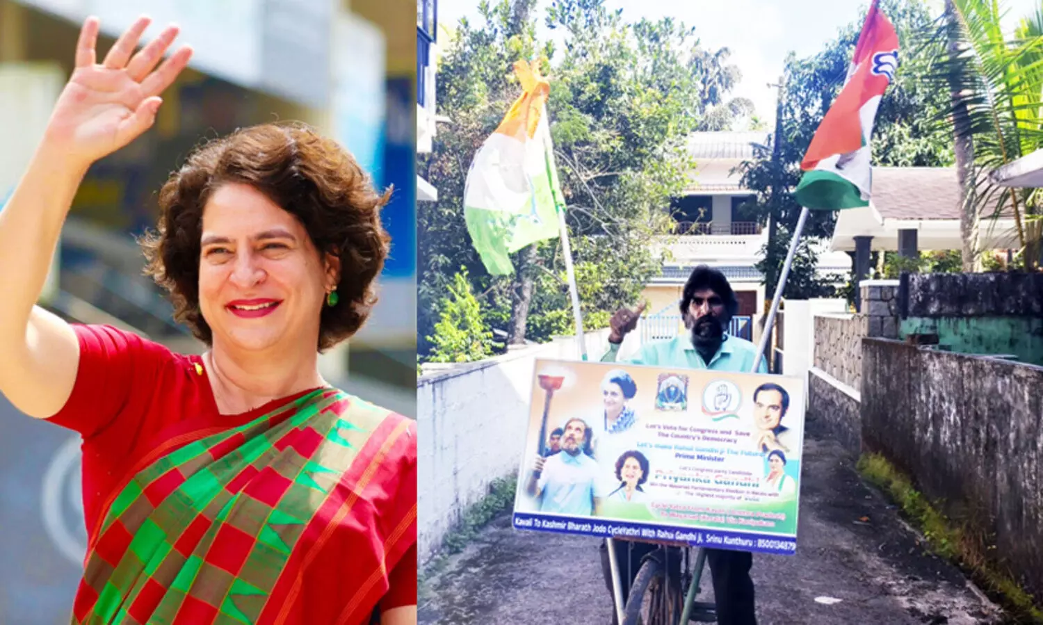 Priyanka Gandhi, K Srinivasulu