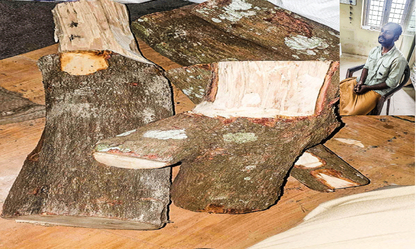 45 കിലോ ചന്ദനത്തടിയുമായി മുന്‍ പൊലീസ് കമാൻഡോ അംഗം പിടിയില്‍