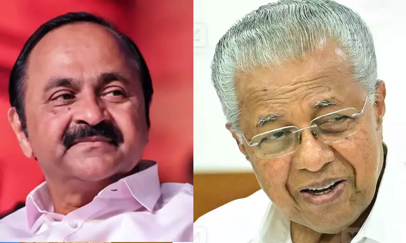 സംഘ്പരിവാര് അജണ്ടക്ക് മുഖ്യമന്ത്രിയും സി.പി.എമ്മും കുടപിടിക്കുന്നു- വി.ഡി സതീശൻ സംഘ്പരിവാര് അജണ്ടക്ക് മുഖ്യമന്ത്രിയും സി.പി.എമ്മും കുടപിടിക്കുന്നു- വി.ഡി സതീശൻ