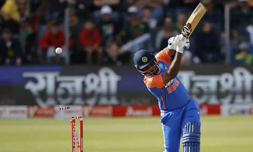 സഞ്ജു വീണ്ടും സംപൂജ്യൻ! മൂന്നാം ട്വന്‍റി20യിൽ രണ്ടാം പന്തിൽ ബൗൾഡ്; വിക്കറ്റ് ജാൻസണ്