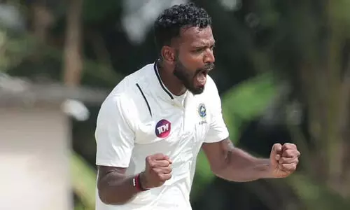 രഞ്ജിയിൽ തിരിച്ചടിച്ച് കേരളം; ഹരിയാനക്ക് ഏഴു വിക്കറ്റുകൾ നഷ്ടം; ലീഡ് പ്രതീക്ഷ