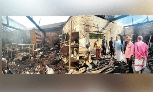 പുതിയതെരുവിലെ തീപിടിത്തം: അഞ്ചുലക്ഷത്തോളം രൂപയുടെ നഷ്ടം