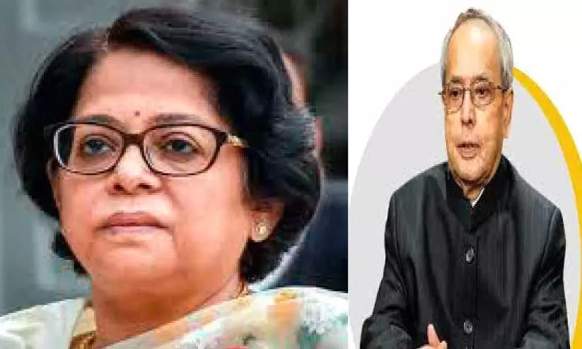ജ. ഇന്ദു മൽഹോത്ര,പ്രണബ് മുഖർജി