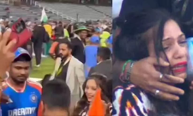 സിക്സർ കൊണ്ട് മുറിവേറ്റ ആരാധികയെ കാണാൻ സഞ്ജുവെത്തി; വീണ്ടും കൈയടി നേടി താരം -വിഡിയോ