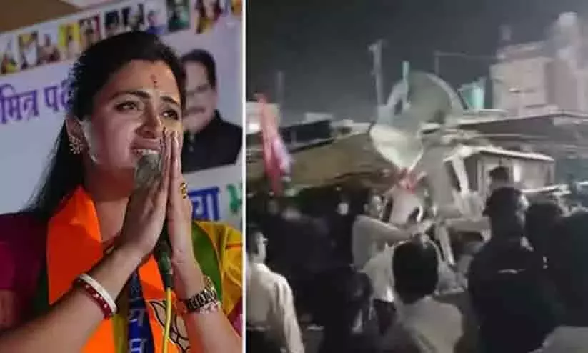 ബി.ജെ.പി നേതാവ്​ നവ്​നീത്​ റാണെക്ക് നേരെ​ കസേരയേറ്​