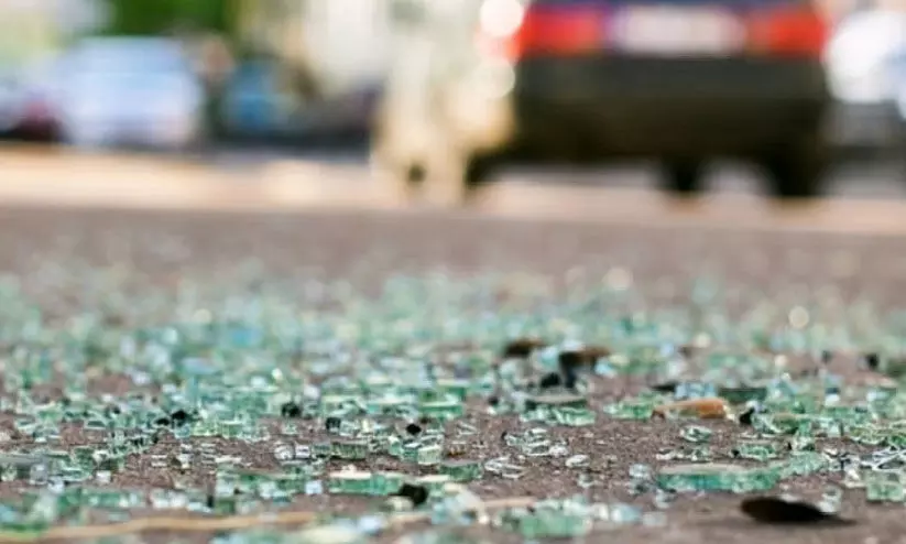 പശുവിനെ ഇടിക്കാതിരിക്കാൻ വെട്ടിച്ച   ബസ് മറിഞ്ഞ് 13 പേർക്ക് പരിക്ക്