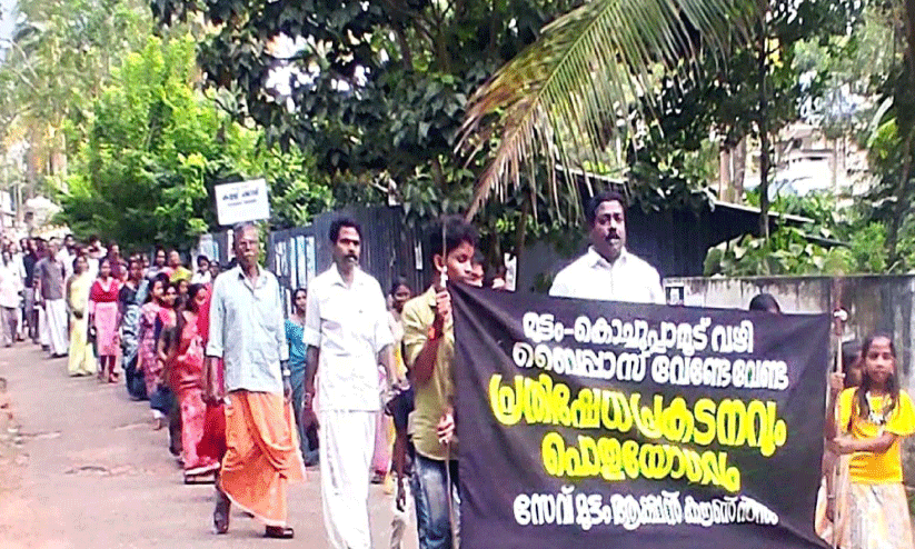 മുട്ടം വഴി ബൈപാസ്; കുടിയൊഴിപ്പിക്കൽ നീക്കത്തിനെതിരെ പ്രതിഷേധം ശക്തം