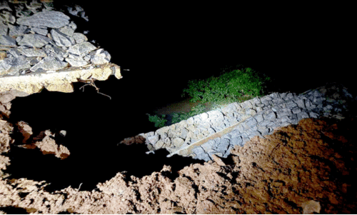 നിർമാണത്തിലിരിക്കുന്ന പാലത്തിന്റെ പാർശ്വഭിത്തി തകർന്നു