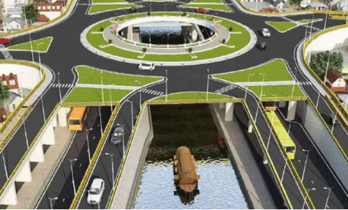 District Court Bridge construction