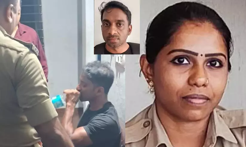 പൊലീസുകാരിയെ തീക്കൊളുത്തി വെട്ടിക്കൊന്ന ഭർത്താവ് പിടിയിൽ പൊലീസുകാരിയെ തീക്കൊളുത്തി വെട്ടിക്കൊന്ന ഭർത്താവ് പിടിയിൽ
