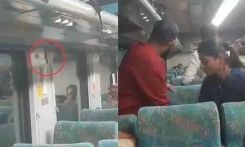 ജനശതാബ്ദി എക്‌സ്പ്രസിന്റെ എ.സി കോച്ചിൽ പാമ്പ്; സീറ്റിൽ നിന്ന് എഴുന്നേറ്റോടി യാത്രക്കാർ -വിഡിയോ