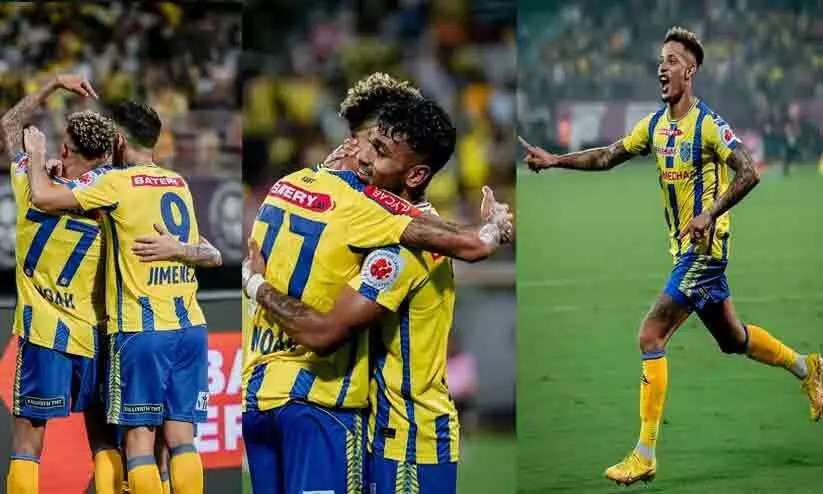 മഞ്ഞപ്പട തിരുമ്പി വന്തിട്ടേ...ന്ന് സൊല്ല്; ചെന്നൈയിൻ എഫ്.സിയെ മൂന്ന് ഗോളിന് മലർത്തിയടിച്ച് ബ്ലാസ്റ്റേഴ്സ് മഞ്ഞപ്പട തിരുമ്പി വന്തിട്ടേ...ന്ന് സൊല്ല്; ചെന്നൈയിൻ എഫ്.സിയെ മൂന്ന് ഗോളിന് മലർത്തിയടിച്ച് ബ്ലാസ്റ്റേഴ്സ്