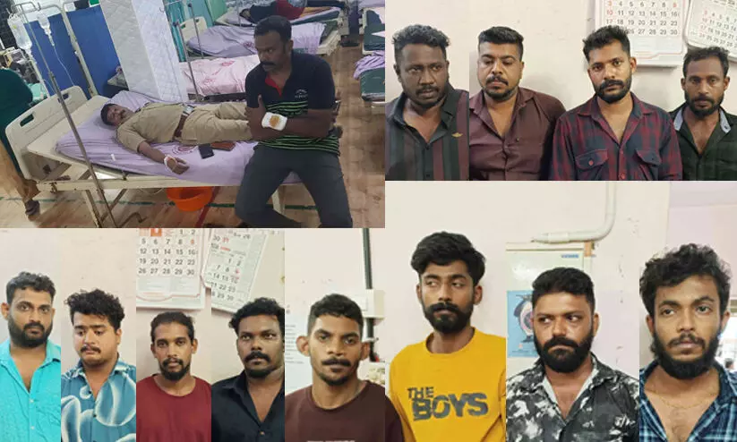 ജന്മദിനാഘോഷത്തിനിടെ ഗുണ്ടകൾ പൊലീസുകാരെ വളഞ്ഞിട്ടുതല്ലി; 12 ഗുണ്ടകൾ പിടിയിൽ