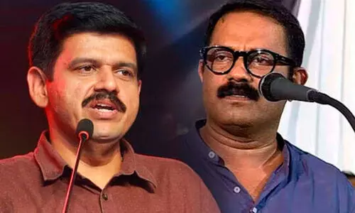 കെ.എം. ഷാജിയുടെ ഫോട്ടോ പങ്കുവെച്ച് ഇ.ഡിക്കും പൊലീസിനു​മെതിരെ സന്ദീപ് വാര്യർ; ‘സിജെപി പൊലീസും ഇ.ഡിയും ഒരുപോലെ തോറ്റ് പോയി’