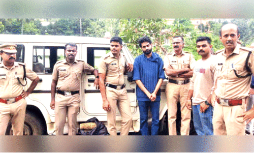 10 കി​ലോ ക​ഞ്ചാ​വു​മാ​യി യു​വാ​വ് പി​ടി​യി​ൽ