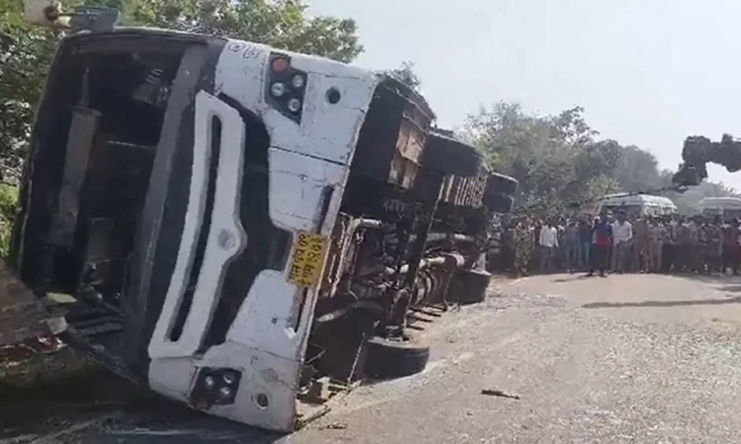 Maharashtra 12 dead after bus overturns in bid to avoid hitting biker in Gondia