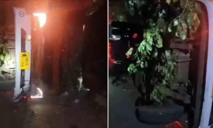 നിയന്ത്രണംവിട്ട ലോറി പാഞ്ഞുകയറി; ബസ് സ്റ്റോപ്പിൽ കിടന്നുറങ്ങിയ യുവതിക്ക് ദാരുണാന്ത്യം