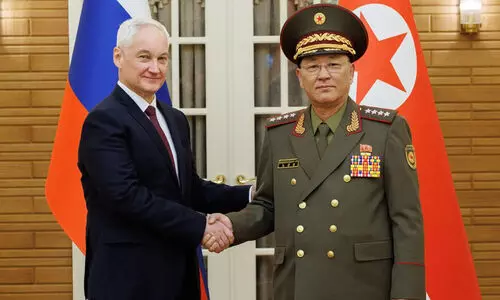 റഷ്യൻ പ്രതിരോധ മന്ത്രി ഉത്തര കൊറിയയിൽ