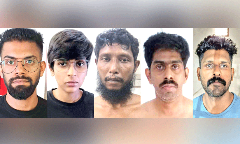 എം.ഡി.എം.എ, കഞ്ചാവ്: അഞ്ചുപേർ പിടിയിൽ എം.ഡി.എം.എ, കഞ്ചാവ്: അഞ്ചുപേർ പിടിയിൽ