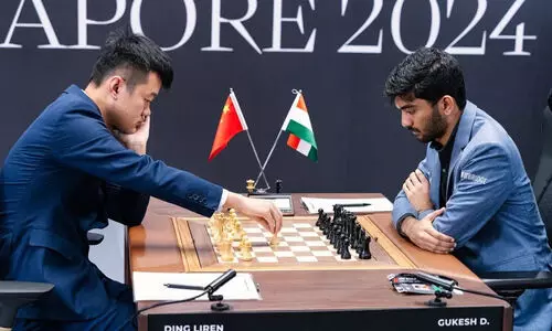 ഗുകേഷ്-ലിറെൻ അഞ്ചാം റൗണ്ട് പോരാട്ടവും സമനിലയിൽ; ആറാം മത്സരം നാളെ